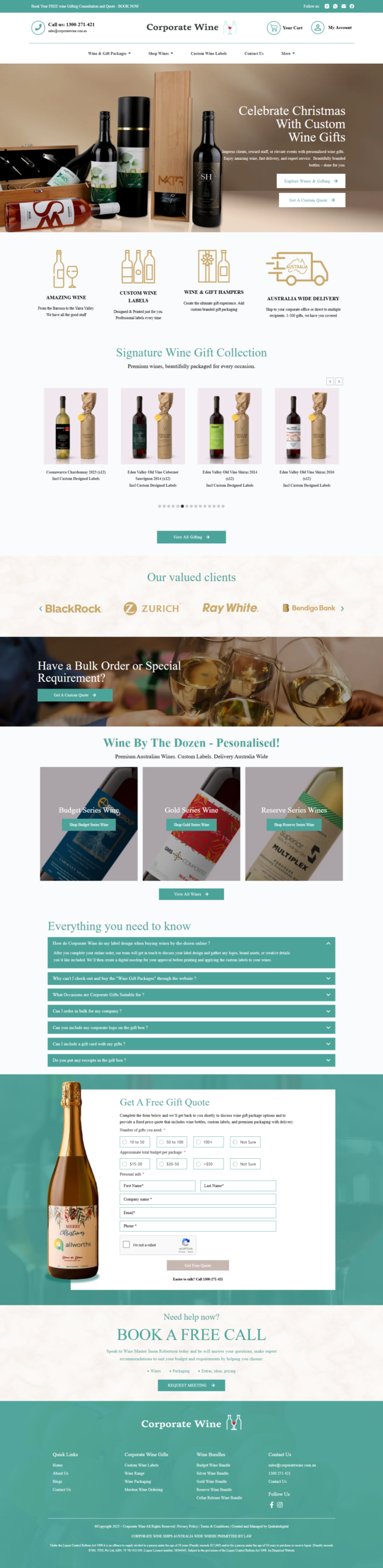 website design for products