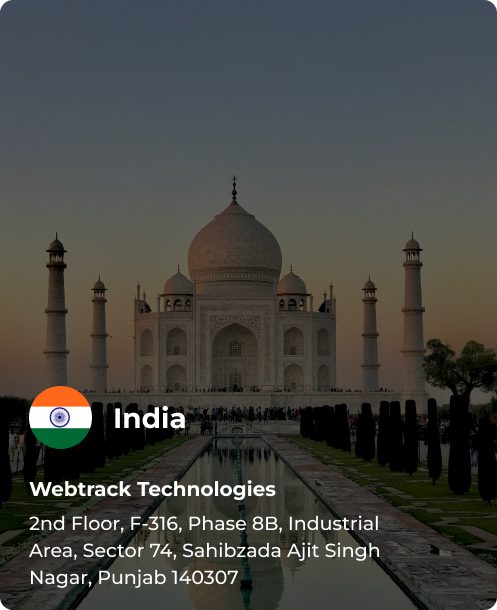 Webtrack Technologies Company location in India