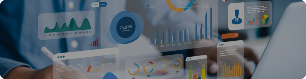 Digital marketing analytics dashboard charts