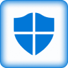 Blue shield security icon