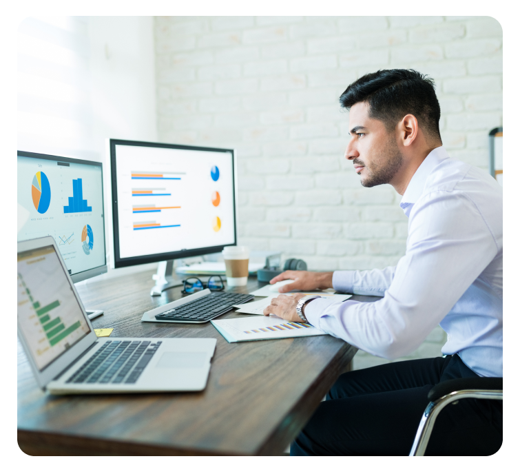 Data analysis on office computer