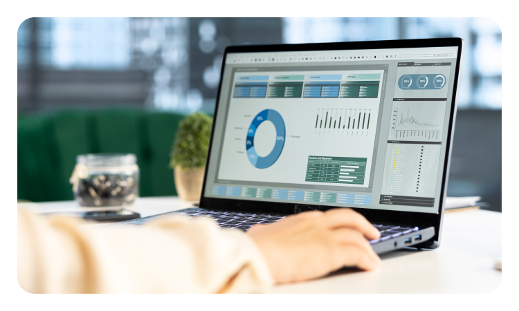 Showing data on screen